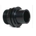 Hands On 4 in. Black Bulkhead Fitting HA3278625